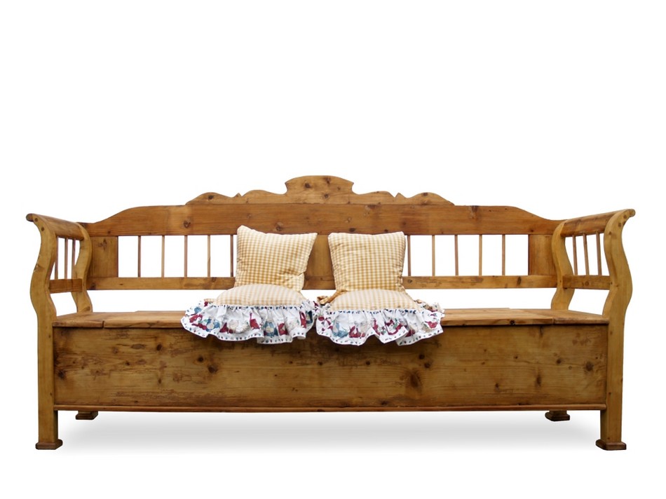 Truhe alte Sitztruhe Küchenbank Sitzbank Landhausstil Truhenbank antike Truhenbank