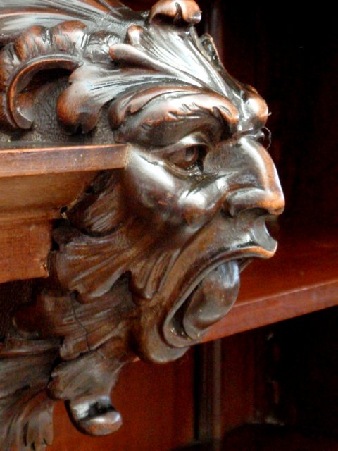 antiker Bücherschrank Herrenzimmer Raucherzimmer