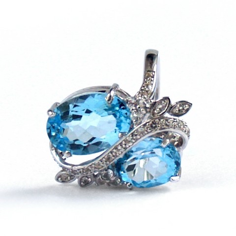 Edelstein Ring 925 Silber Damenring Gr 16 Topas Edelsteine