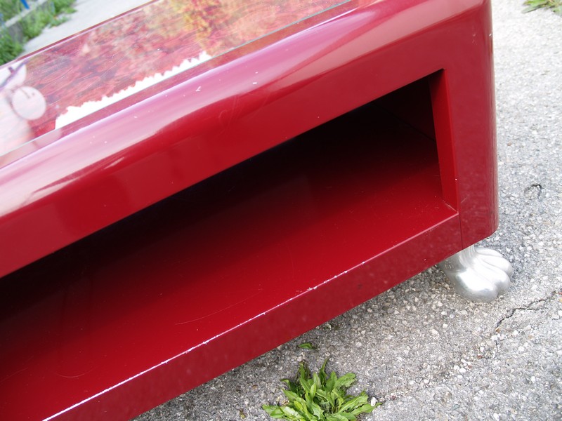 Bretz Metall Tisch rot