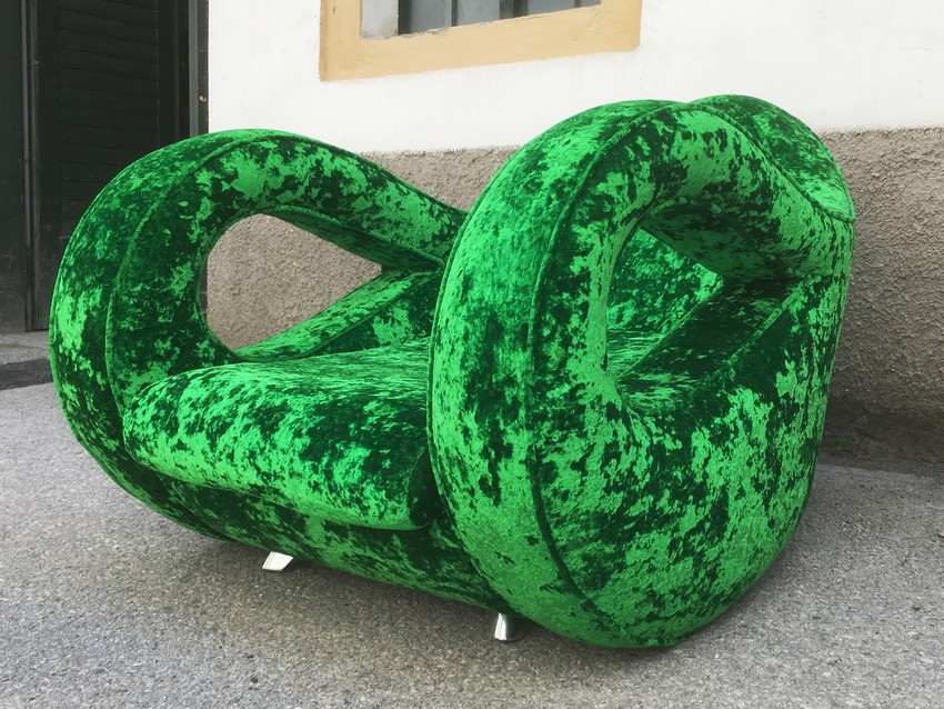 BRETZ Sessel STUHL schillernd grüner Designklassiker SLOW RIDER