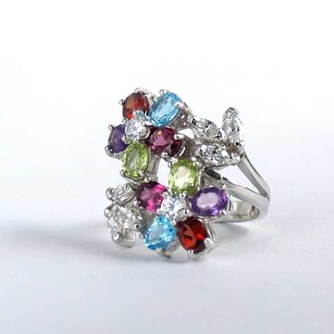 925 Silber Ring Edelsteine