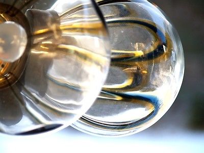 Glaskugeln Goldglas ORIGINAL 70er-Jahre Hängelampe Leuchte Glaskunst Lampe