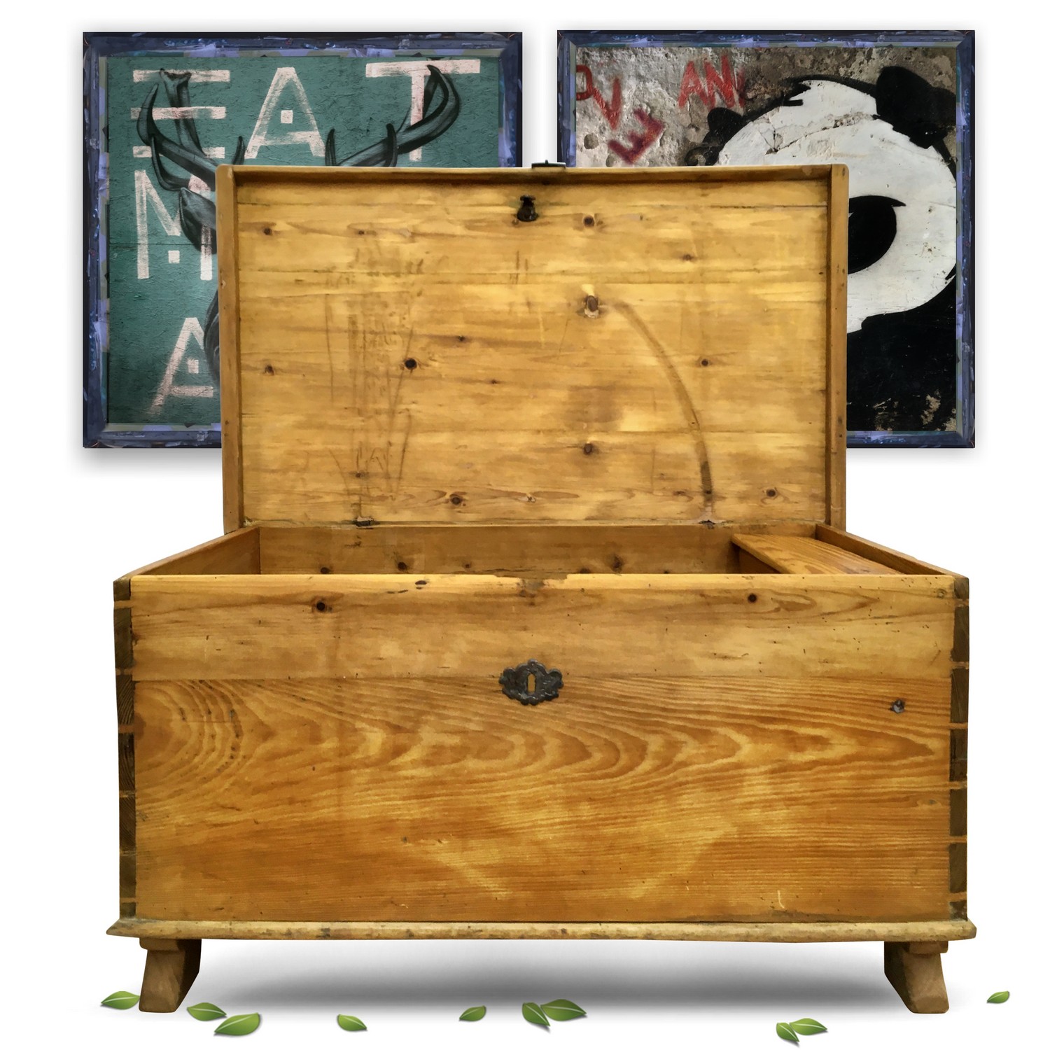 Truhe Bauerntruhe antik restauriert Weichholz Schatzkiste Truhe antik