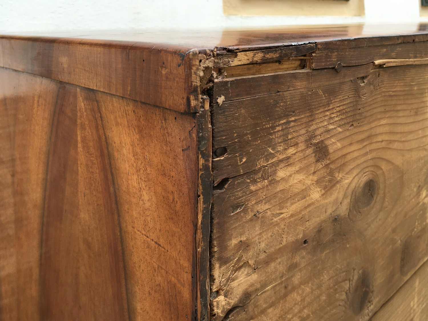 Kommode Ladenkommode Biedermeier Nussholzfurnier antik original