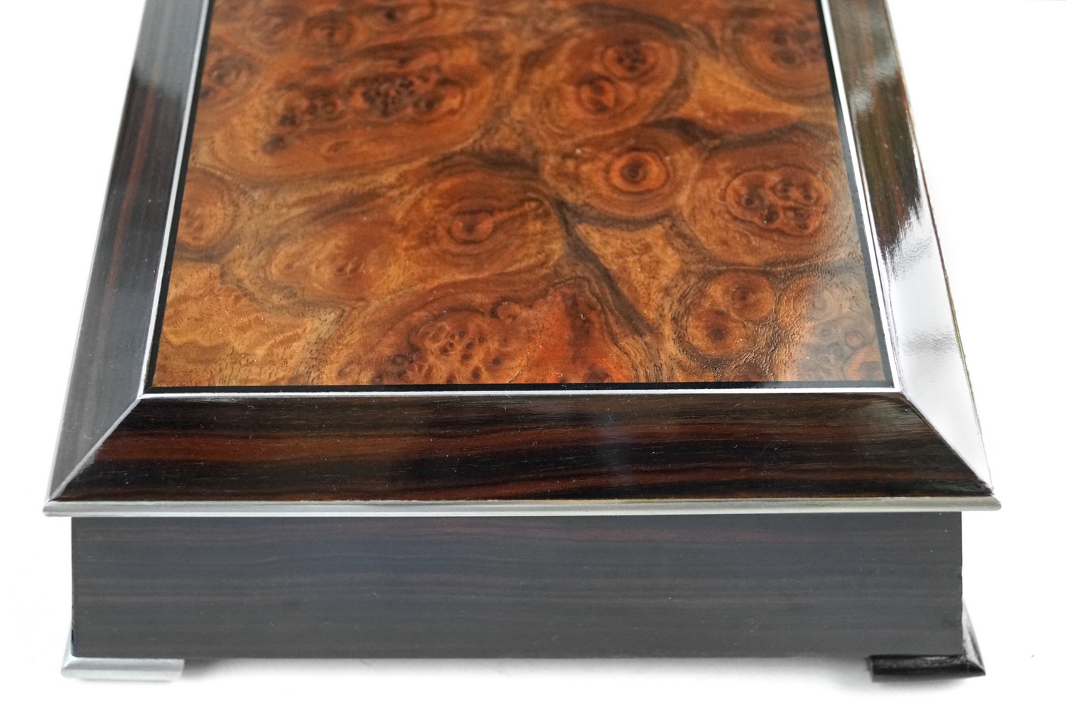 Schatulle Palisander antik Box Schmuckschatulle Geheimschloss Geheimfach