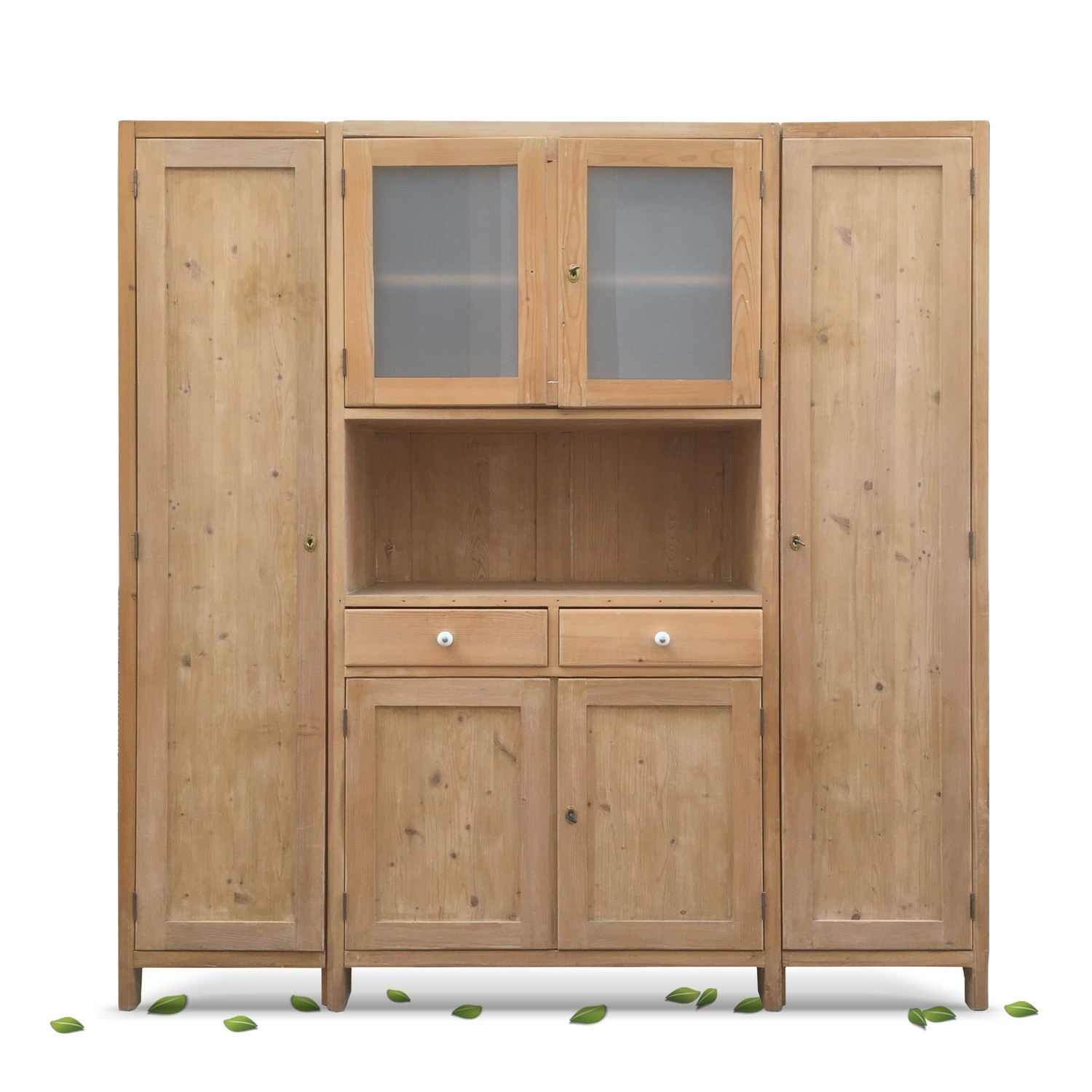 Küchenschrank Kredenz antik Vorratsschrank 3-teilig Weichholz Schrank