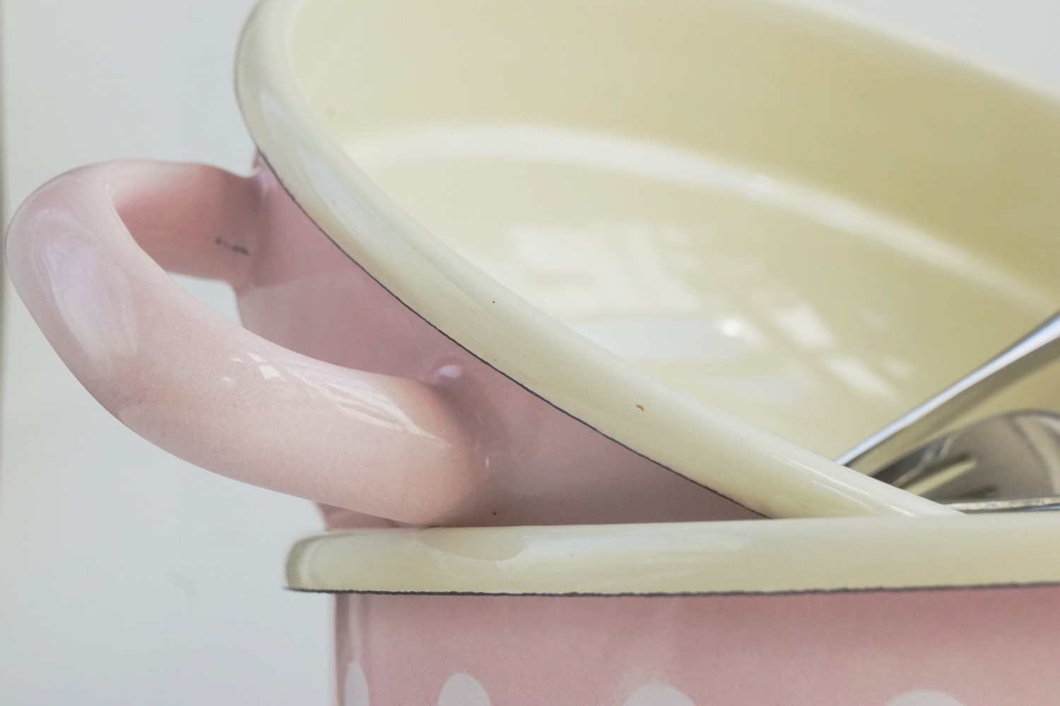 Schüssel Schale Email Polka Dots pink rosa Isabelle Rose handgemacht