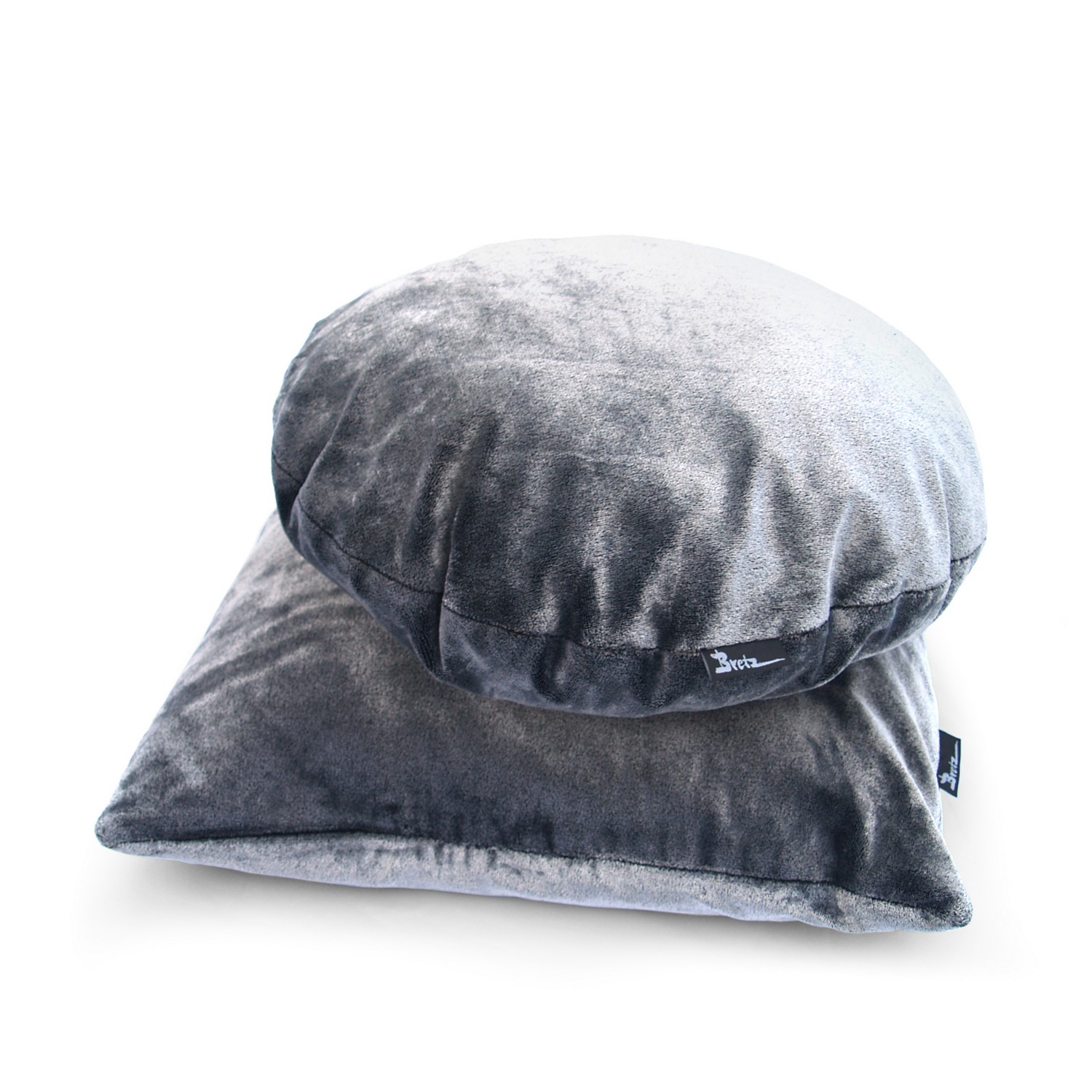 Bretz Cultsofa Kissen Polster rund silber Schimmersamt Bretz Kissen rund