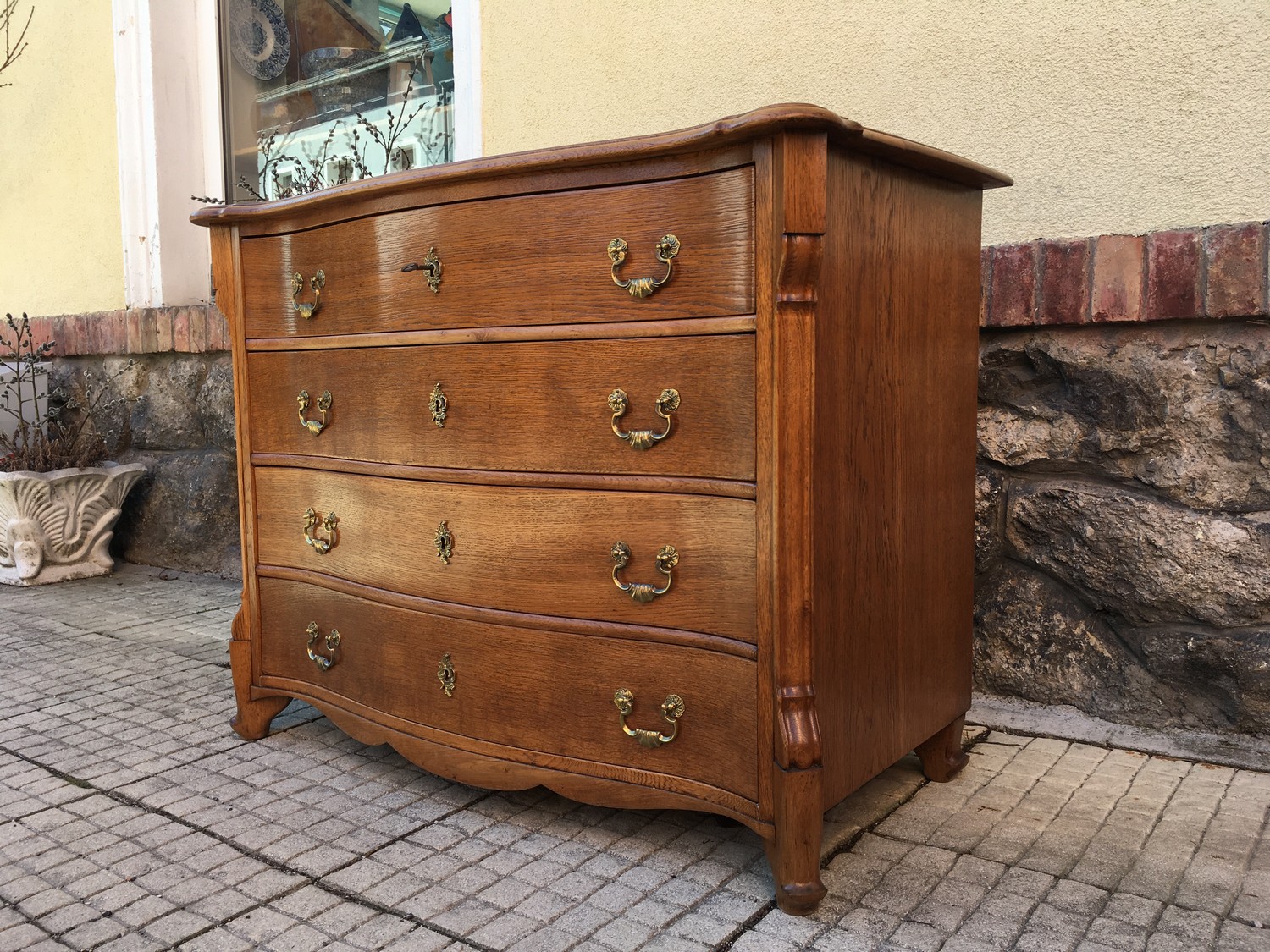 Kommode Ladenkommode antik restauriert Eiche Spätbiedermeier um 1860