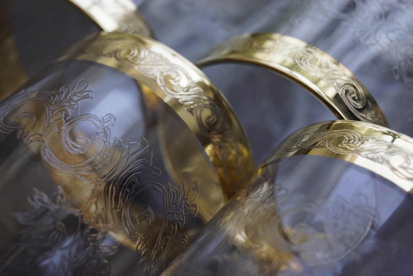 bleikristall gläser murano medici goldrand vergoldet 24ct wassergläser londgrink vintage antik florentinerglas