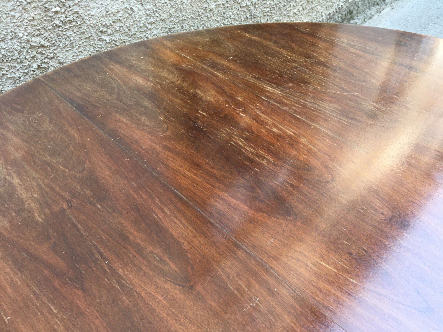 Tisch Esstisch Salontisch rund ausziehbar Einlegeplatte antik Säulenfuß