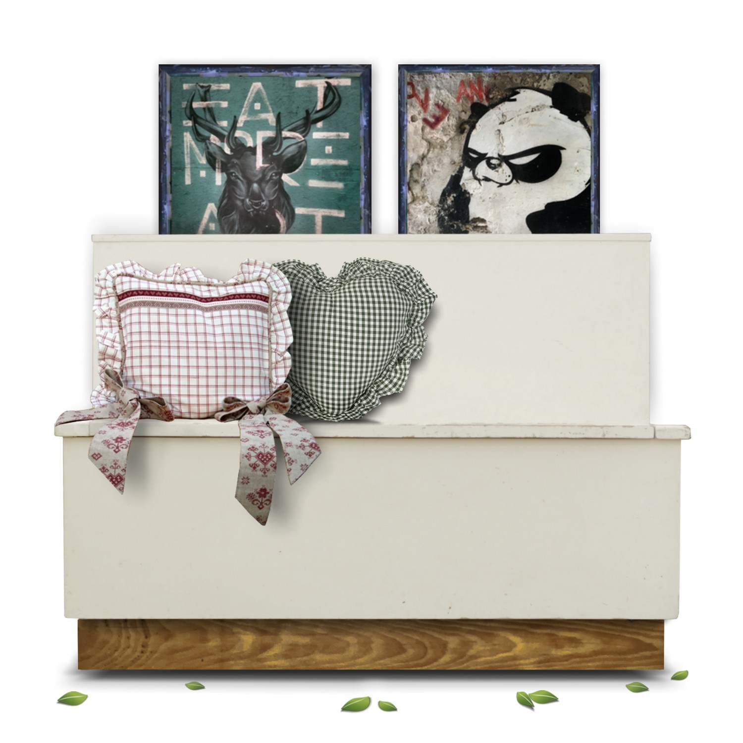 Truhenbank creme 50er-Jahre Küchensitzbank "Omas" Vintage Truhenbank Shabby Chic Küchenbank Vintage Sitztruhe weiß Retro 50er- 60er-Jahre Sitzbank