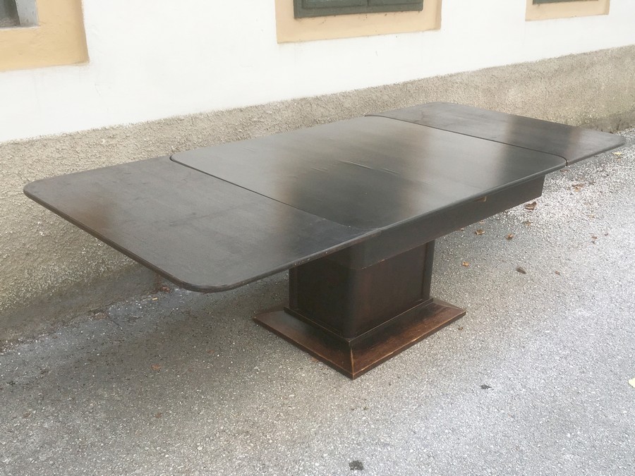 Tisch antiker Jugendstil Esstisch ausziehbarer Speisetisch braun