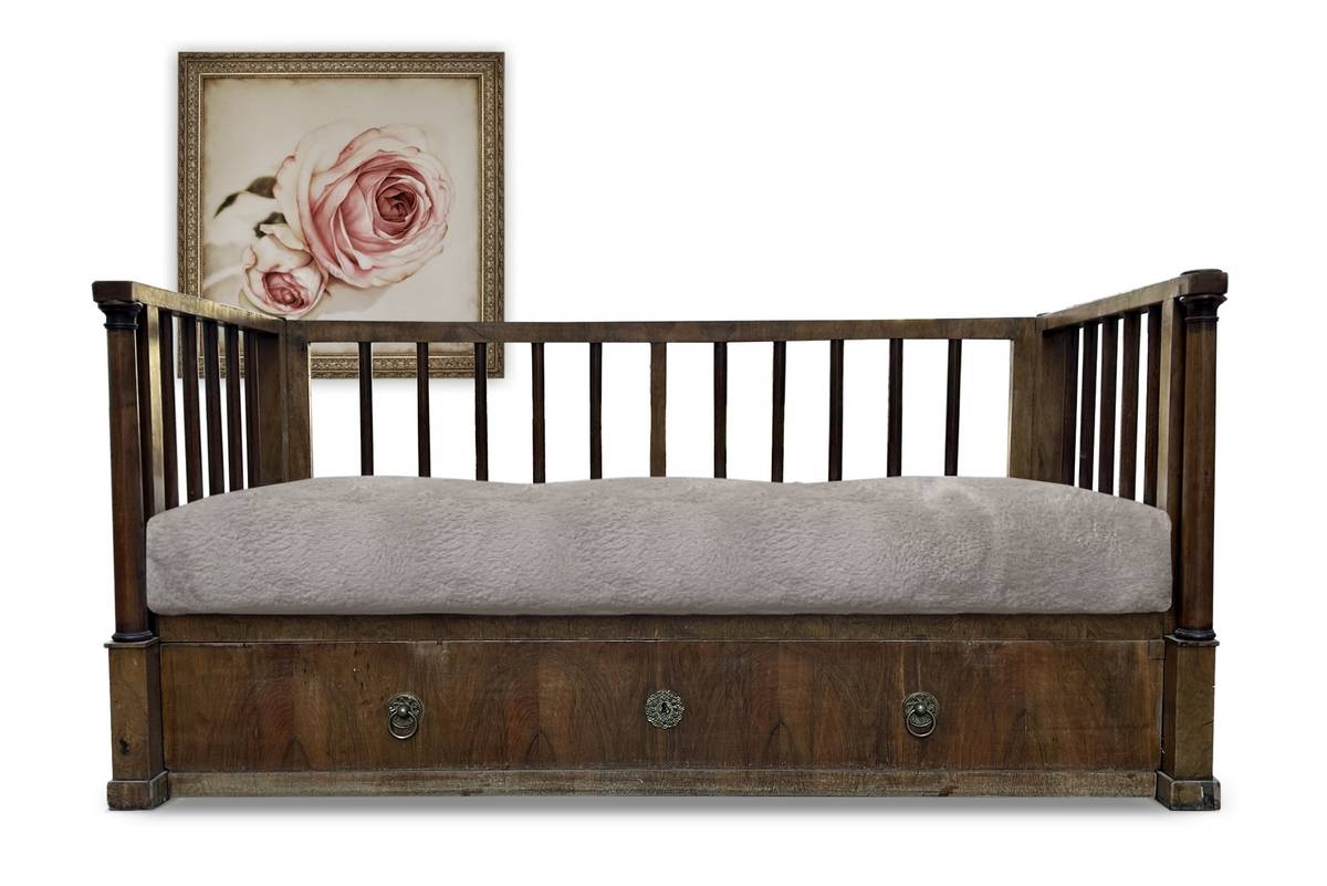 Bettsofa antik mit Lade, Liegemöbel Biedermeier 19. Jhdt.