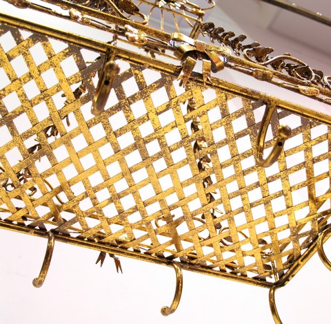 Shabby Chic Tassenhalter Kräuterkrone Küchenregal Hängeregal