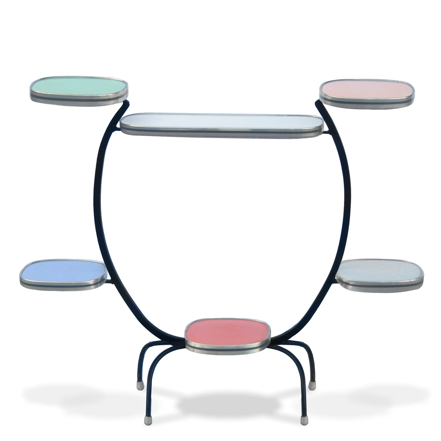 Blumentisch Pastell Blumenbank Blumenhocker Etagere 50er Rockabilly Blumentisch Pastell