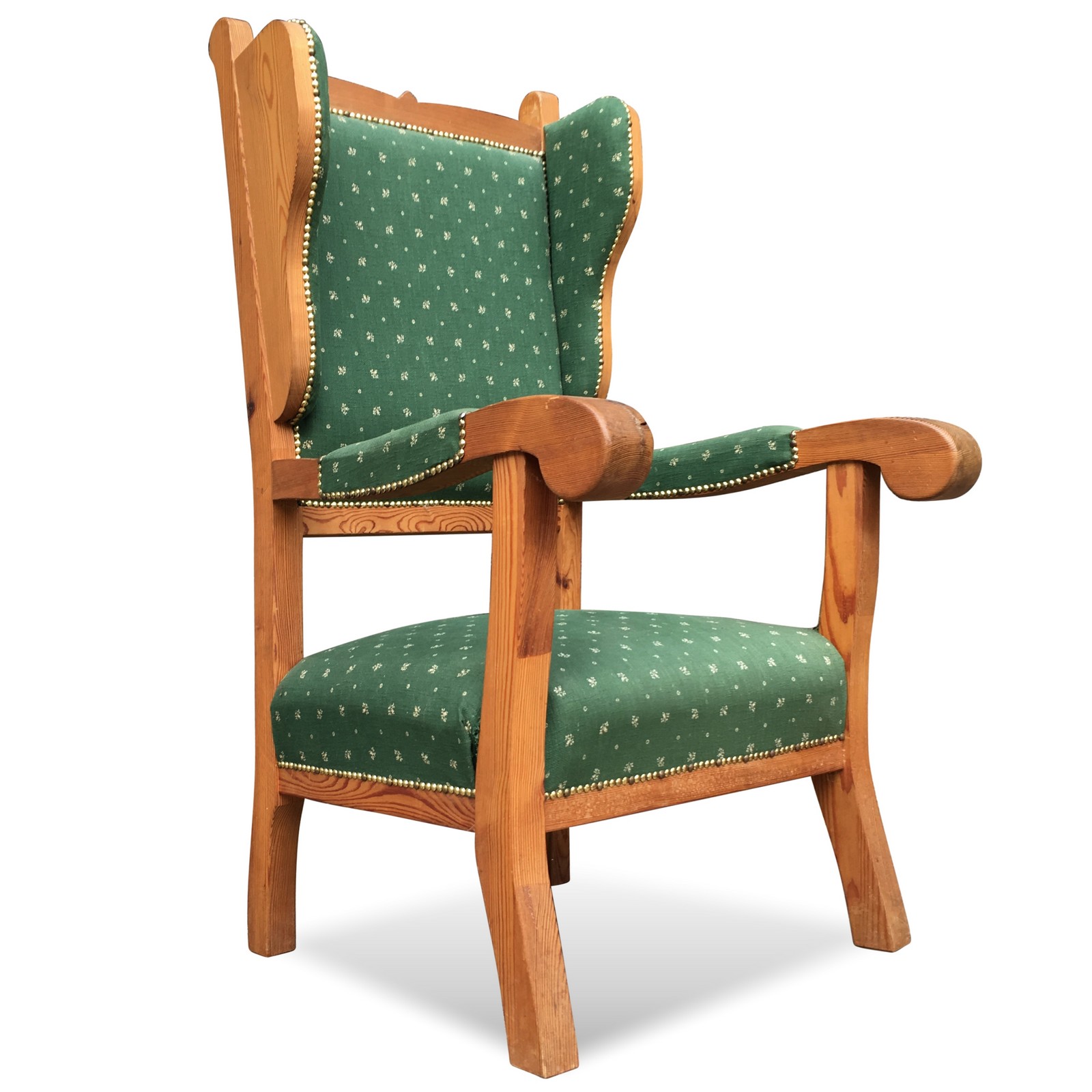 Ohrensessel Stuhl Sessel Armlehnstuhl Weichholz groß Ohrensessel Landhaus