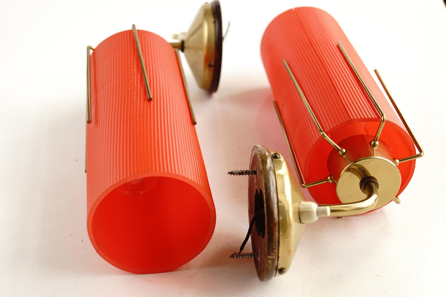 Wandlampen Midcentury Messing Industrialdesign Retro Edisonbirne 60er- 70er-Jahre