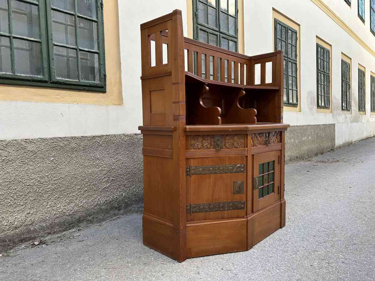 Antiker Schrank Jugendstil Anton Bembe Möbel Mainz Anrichte Antiquität Requisite Design