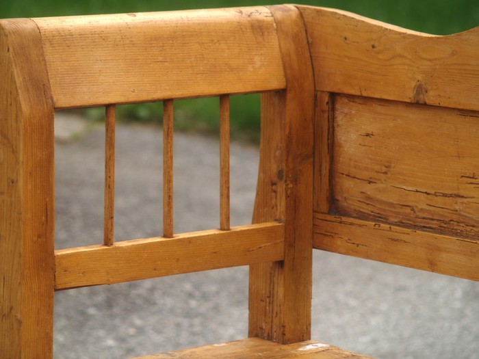 Truhenbank Holz antik