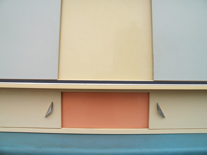 Küche Vintage Schrank Gelb