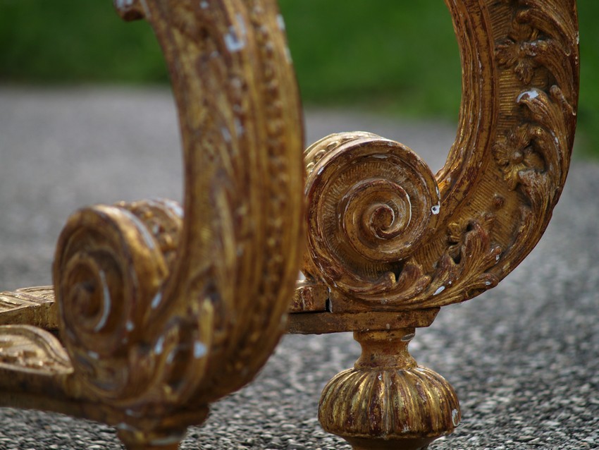 Konsoltisch Barock um 1770 Tisch vergoldete Konsole