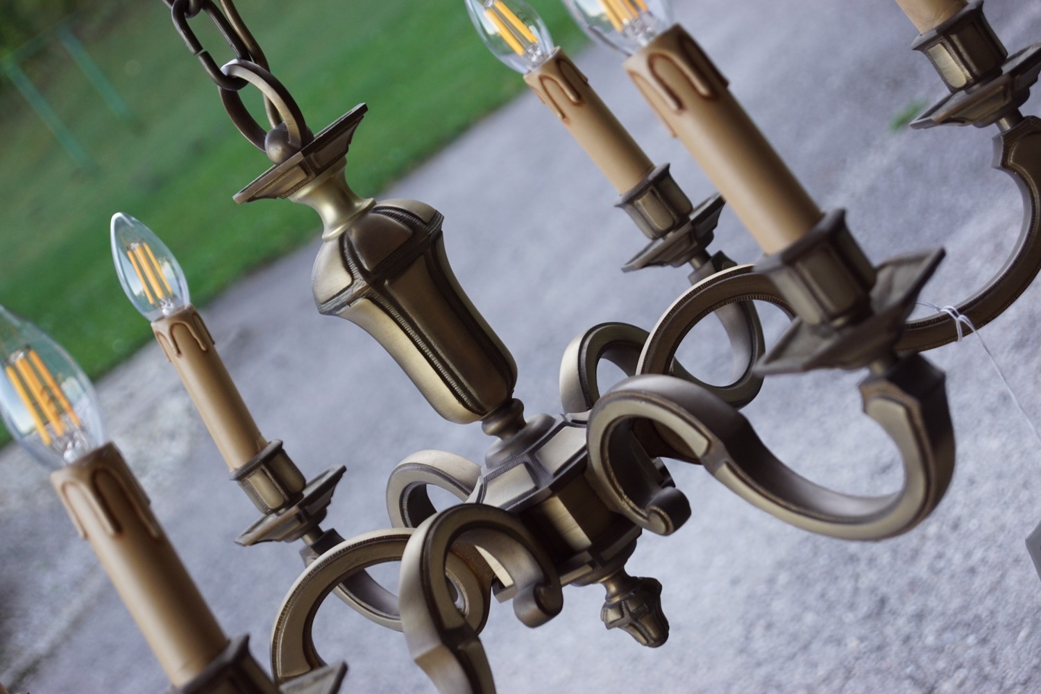 Kronleuchter Barockstil 6-flmg Messing Ausstellungsstück Orion Wien artisan brass antikstil Design Leuchter