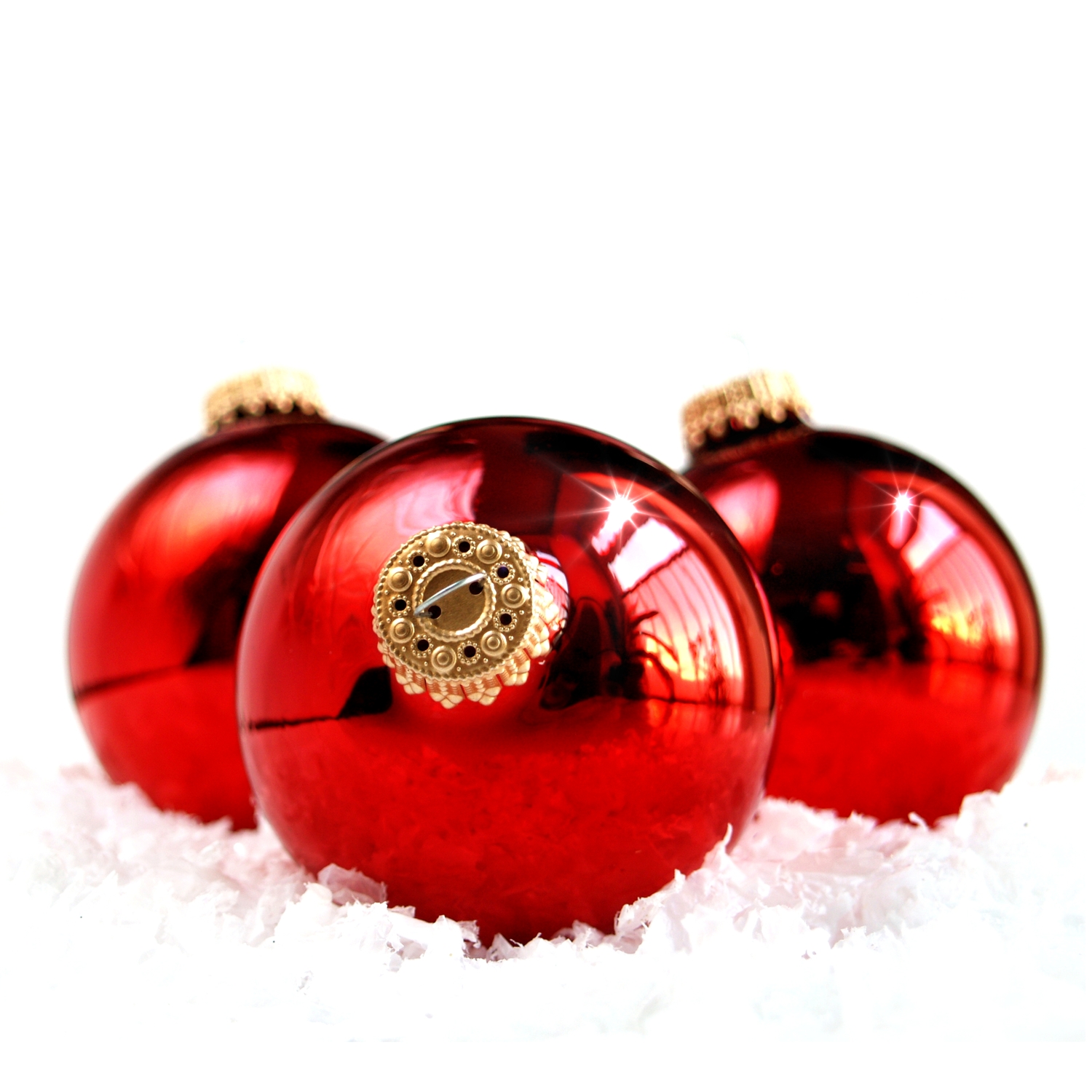 Christbaumkugel Lauscha Kugel Glas Glanz-Rot Lauscha Christbaumkugel Glas dunkelrot