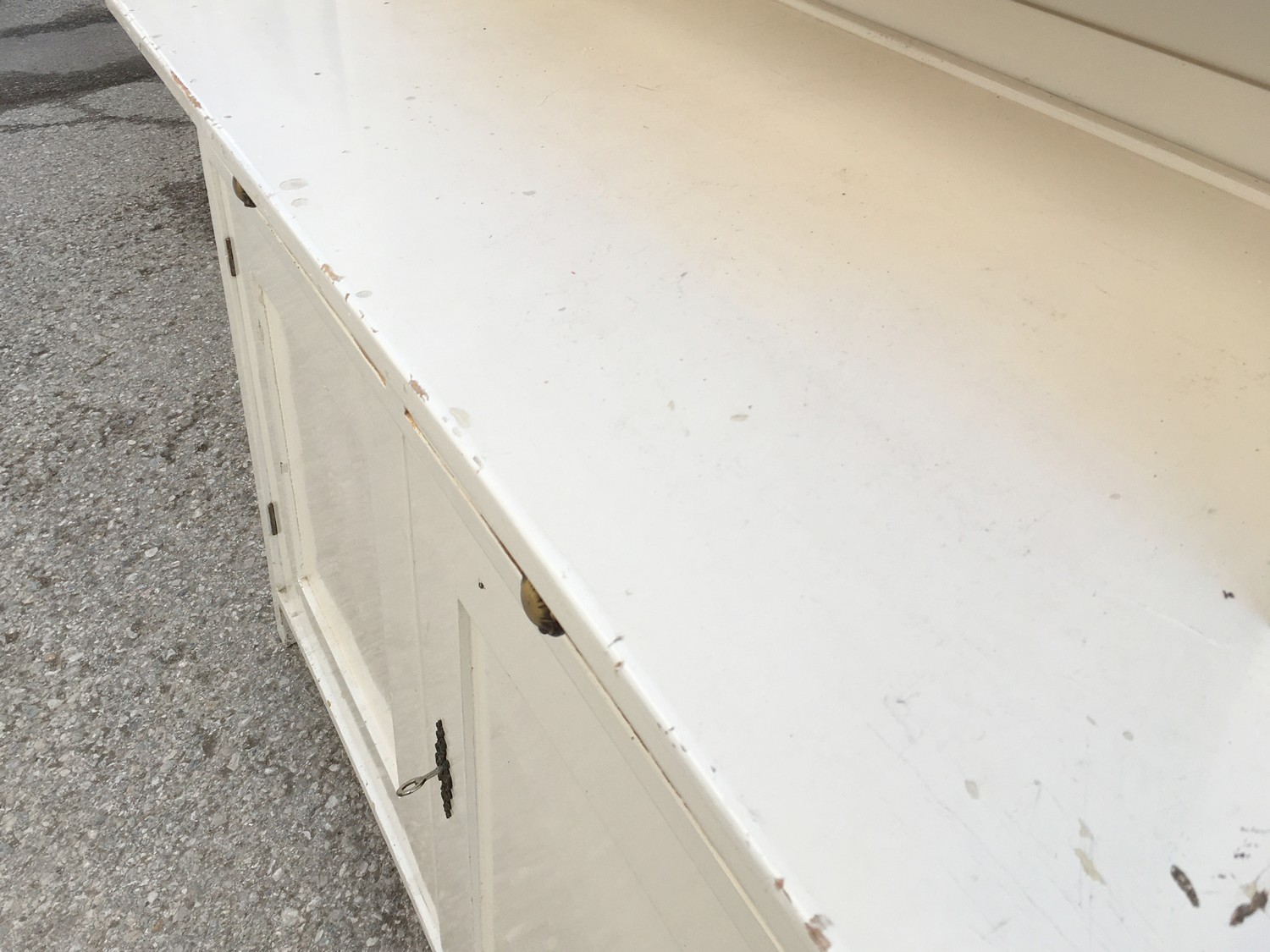 Anrichte Küchenschrank antik Buffetschrank creme Kredenz