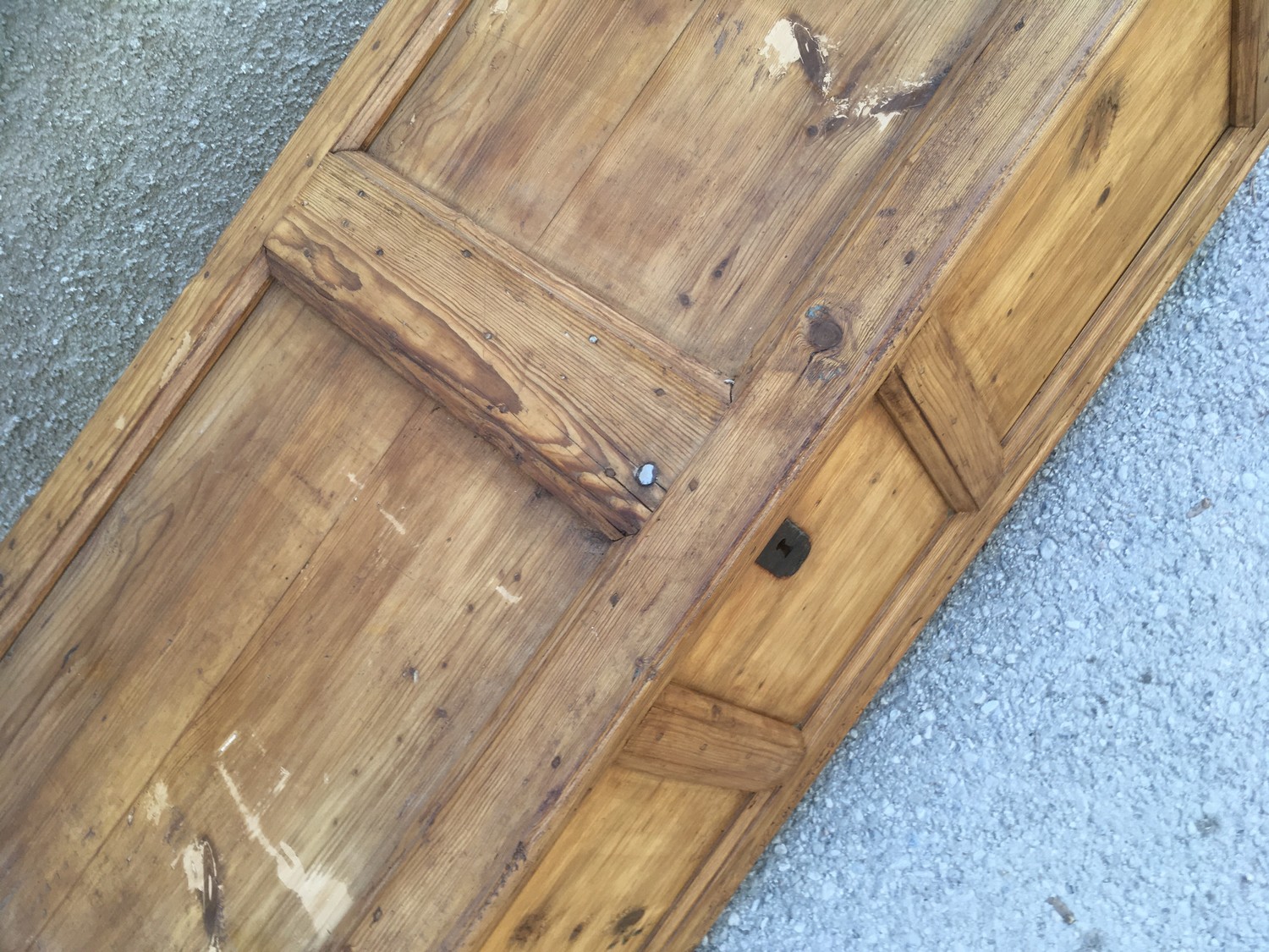 Truhe Landhaus Weichholz antik groß Flachdeckel Kiste groß