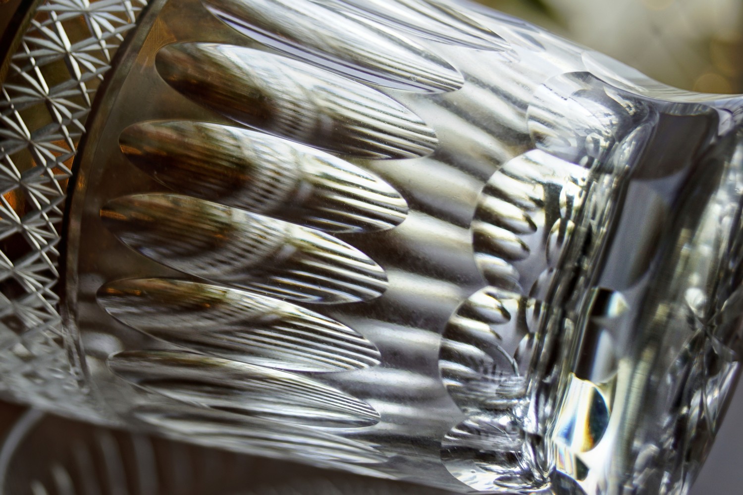 Bleikristall Wassergläser neuwertig Vintage Midcentury geschliffen