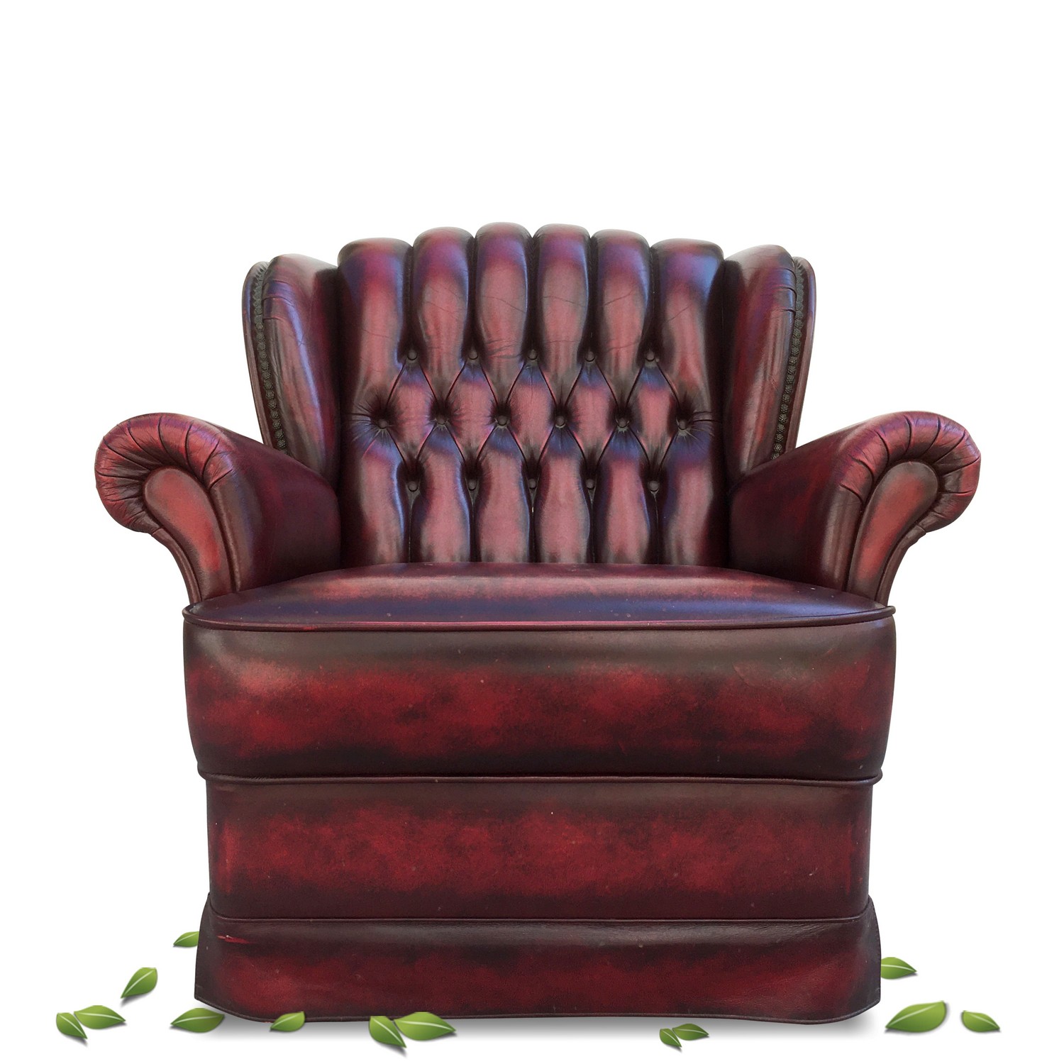 Chesterfield Sessel rot Vintage