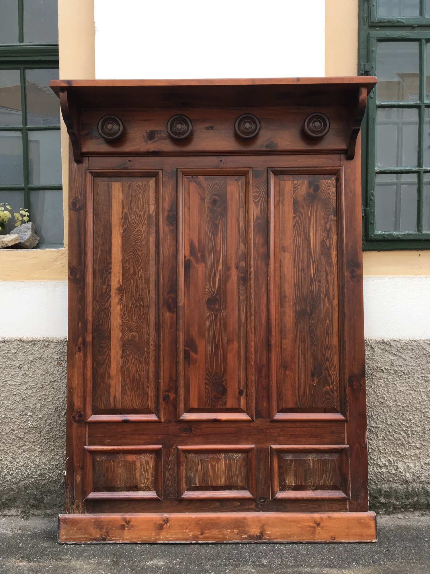 Garderobe Vintage Holz Paneel