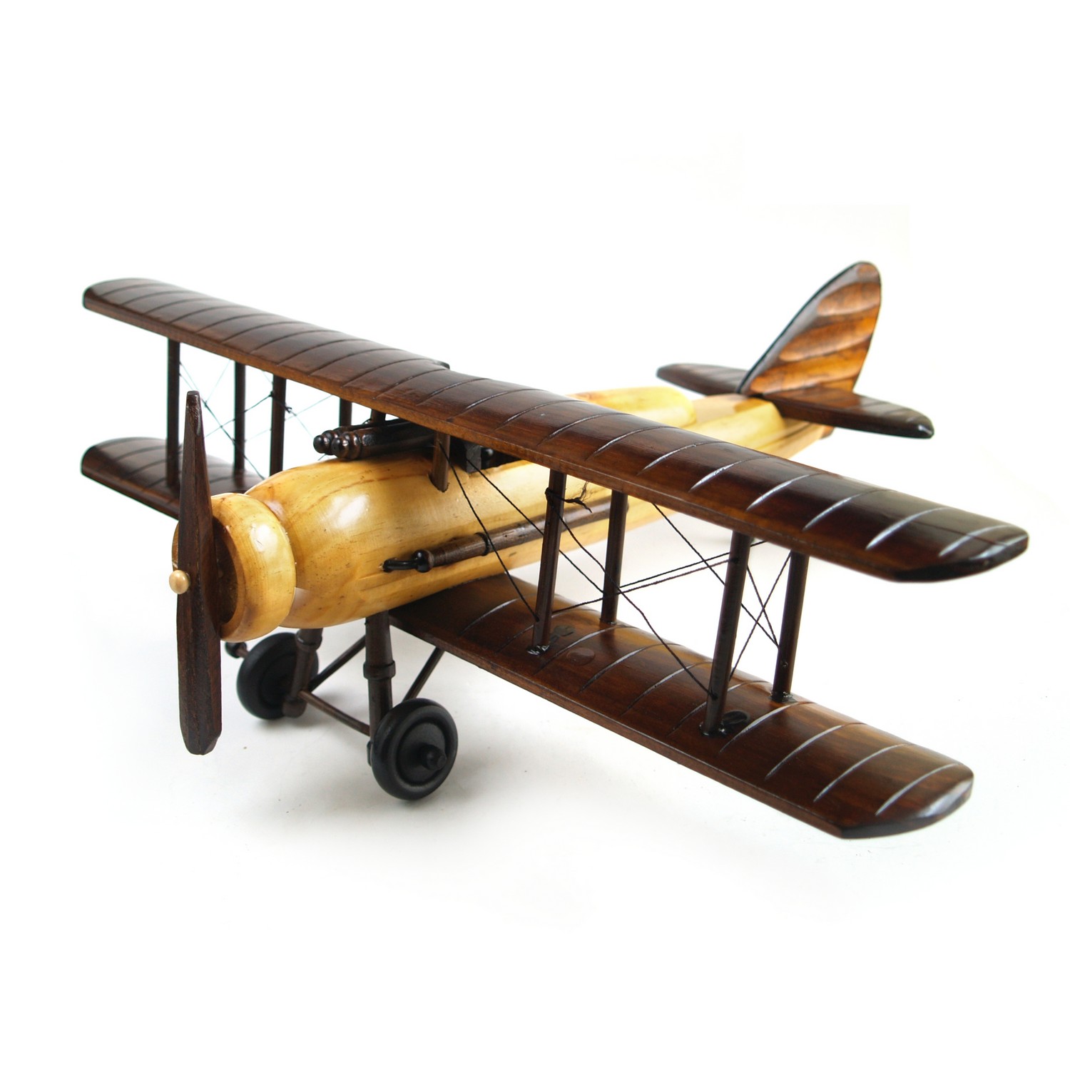 doppeldecker flugzeug spielzeug Flugzeug Modell Nachbau Doppeldecker Holz