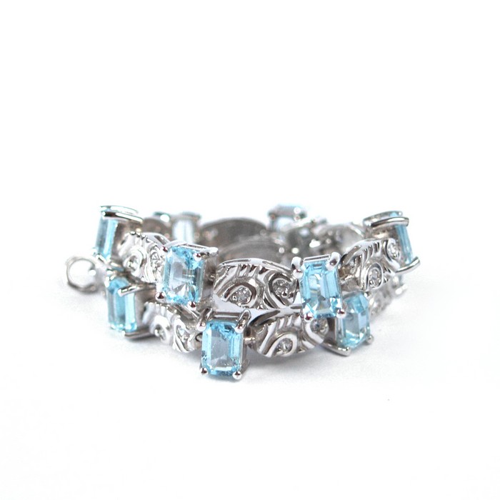 Damenarmband Aquamarin