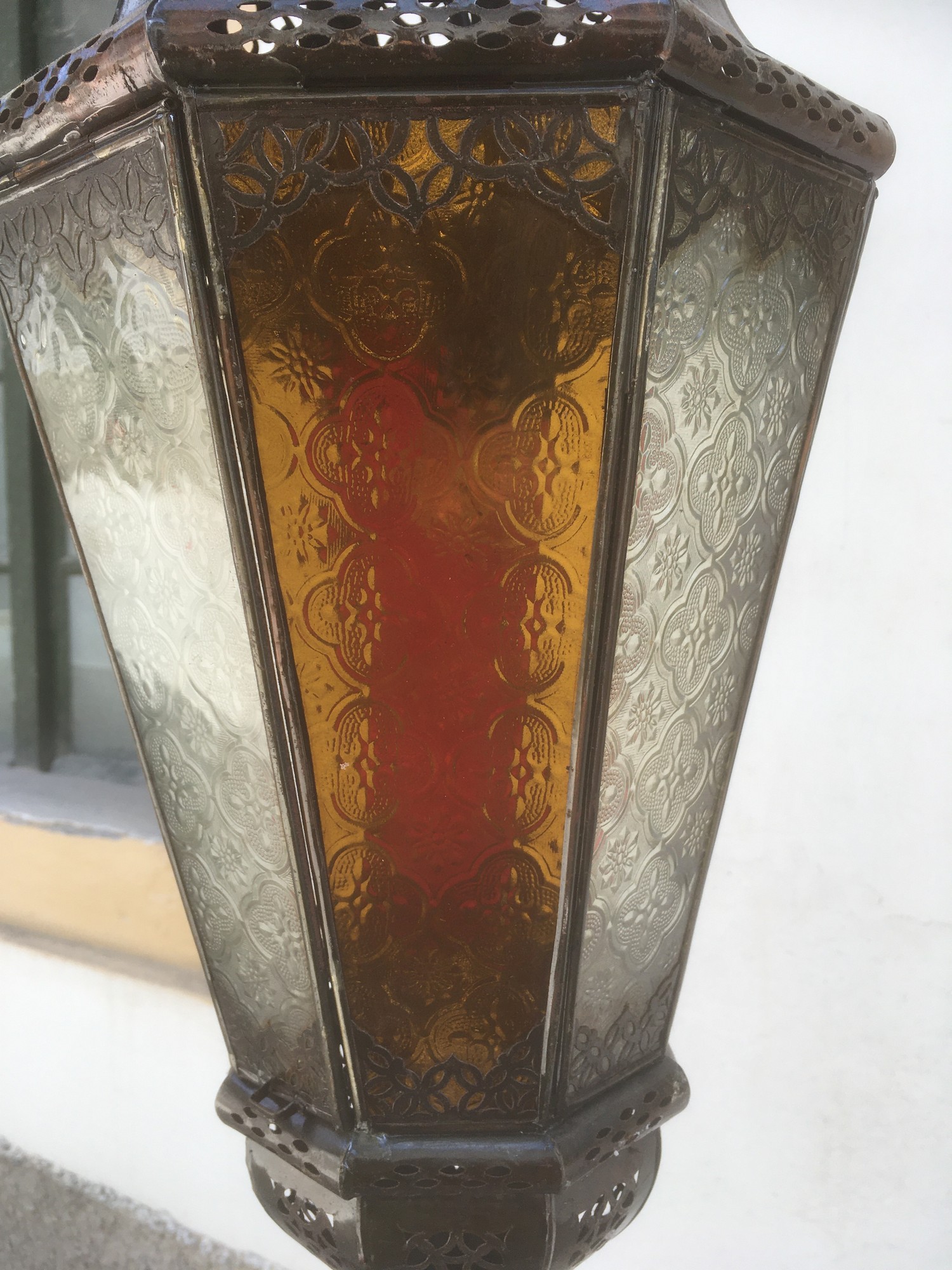 Leuchter Luster Orient Gläser Kupfer Laterne Tiffany Marokko