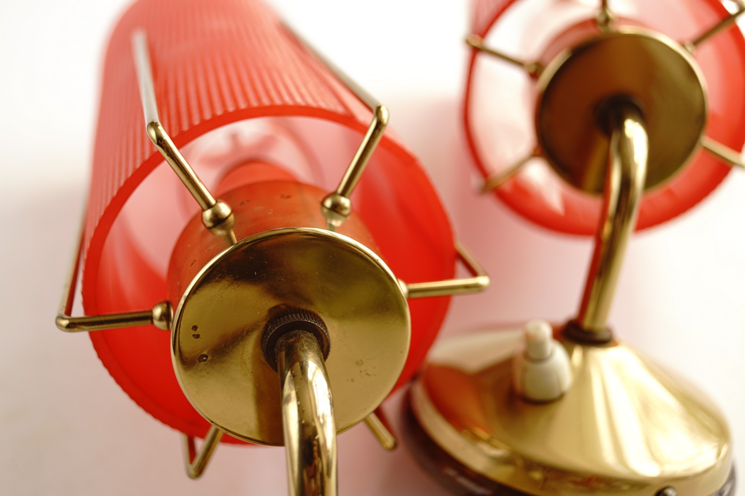 Wandlampen Midcentury Messing Industrialdesign Retro Edisonbirne 60er- 70er-Jahre