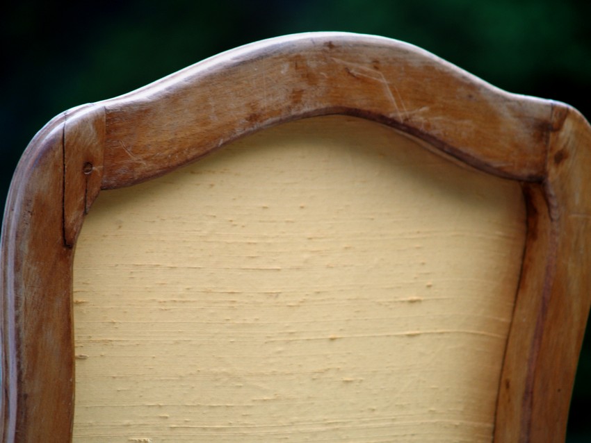 Barockstil antik Sessel Stuhl senfgelb