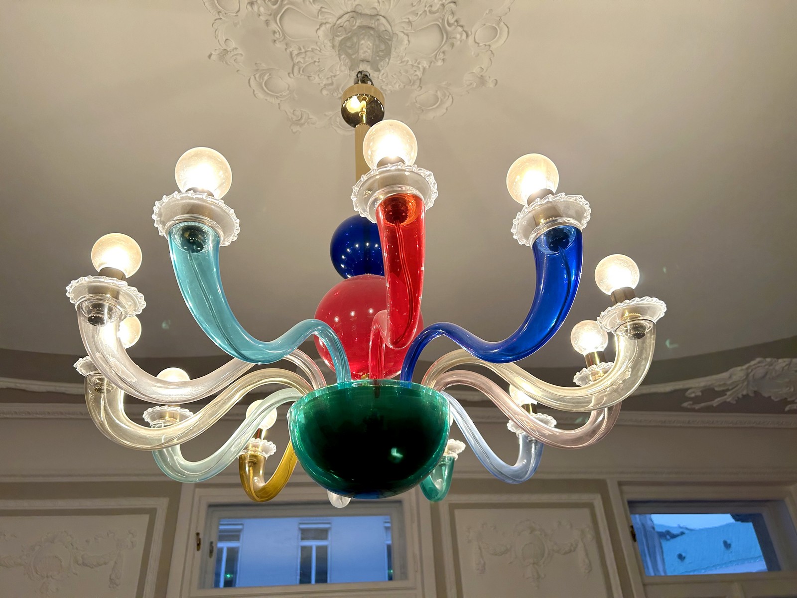 Gio Ponti Venini Kronleuchter 99.80 Multicolor 12-armig Gio Ponti Venini Kronleuchter 99.80 Multicolor 12-armig