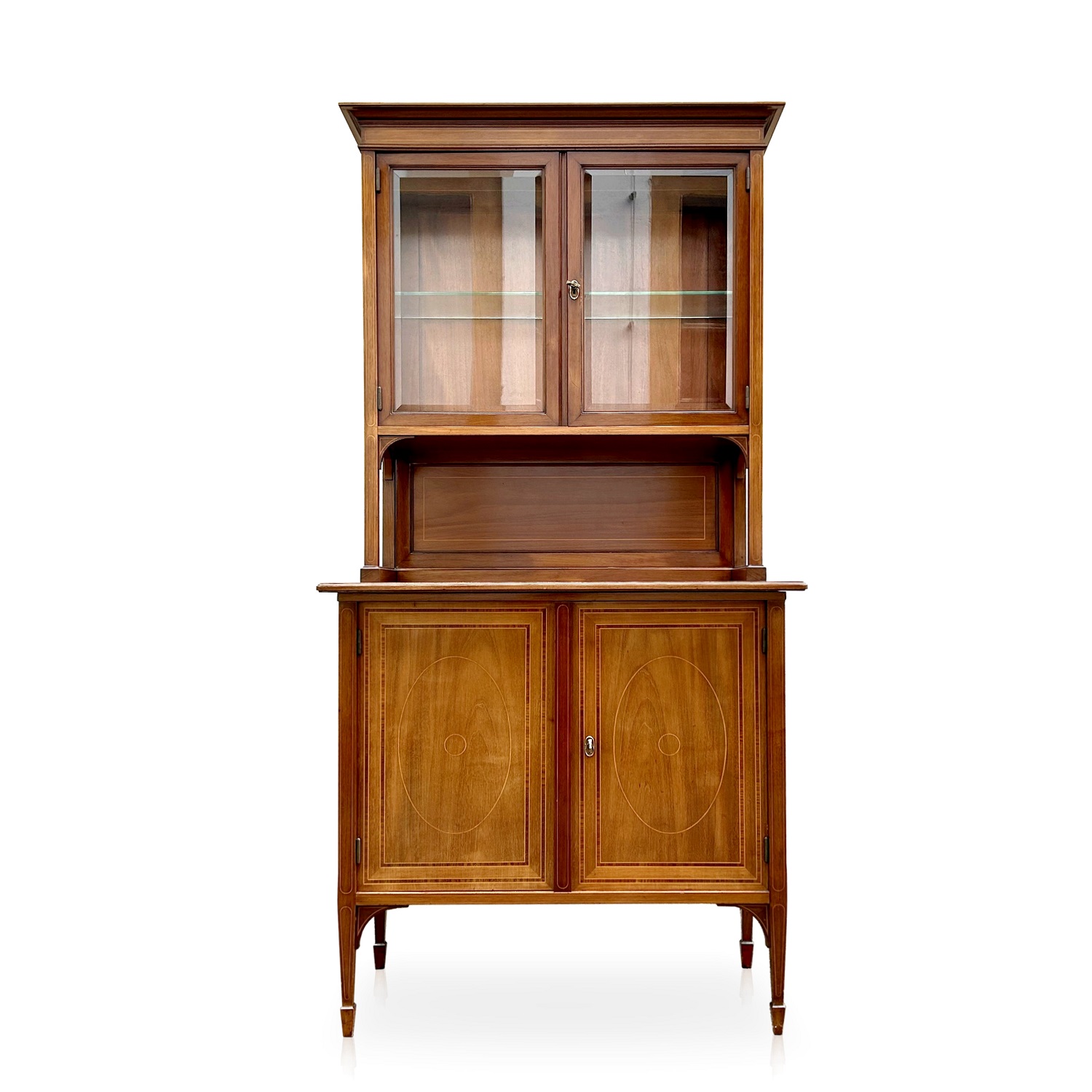 antike Vitrine Jugendstil Wien Intarsien Schrank Möbel Antiquität Schrank antike Vitrine Intarsien Ludwig Schmitt