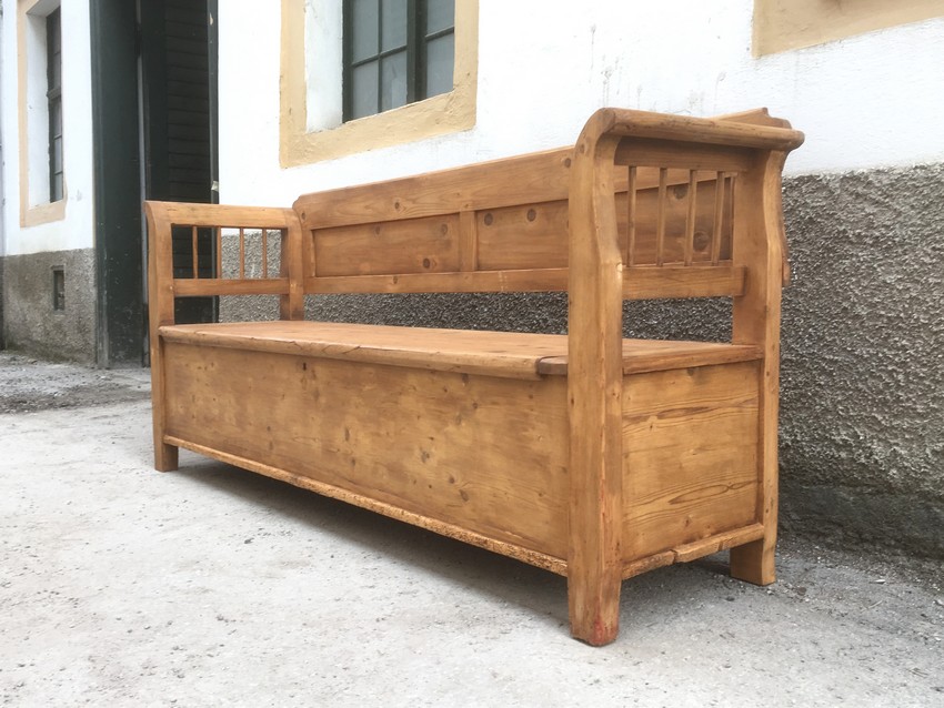 Weichholz Kuechenbank antik