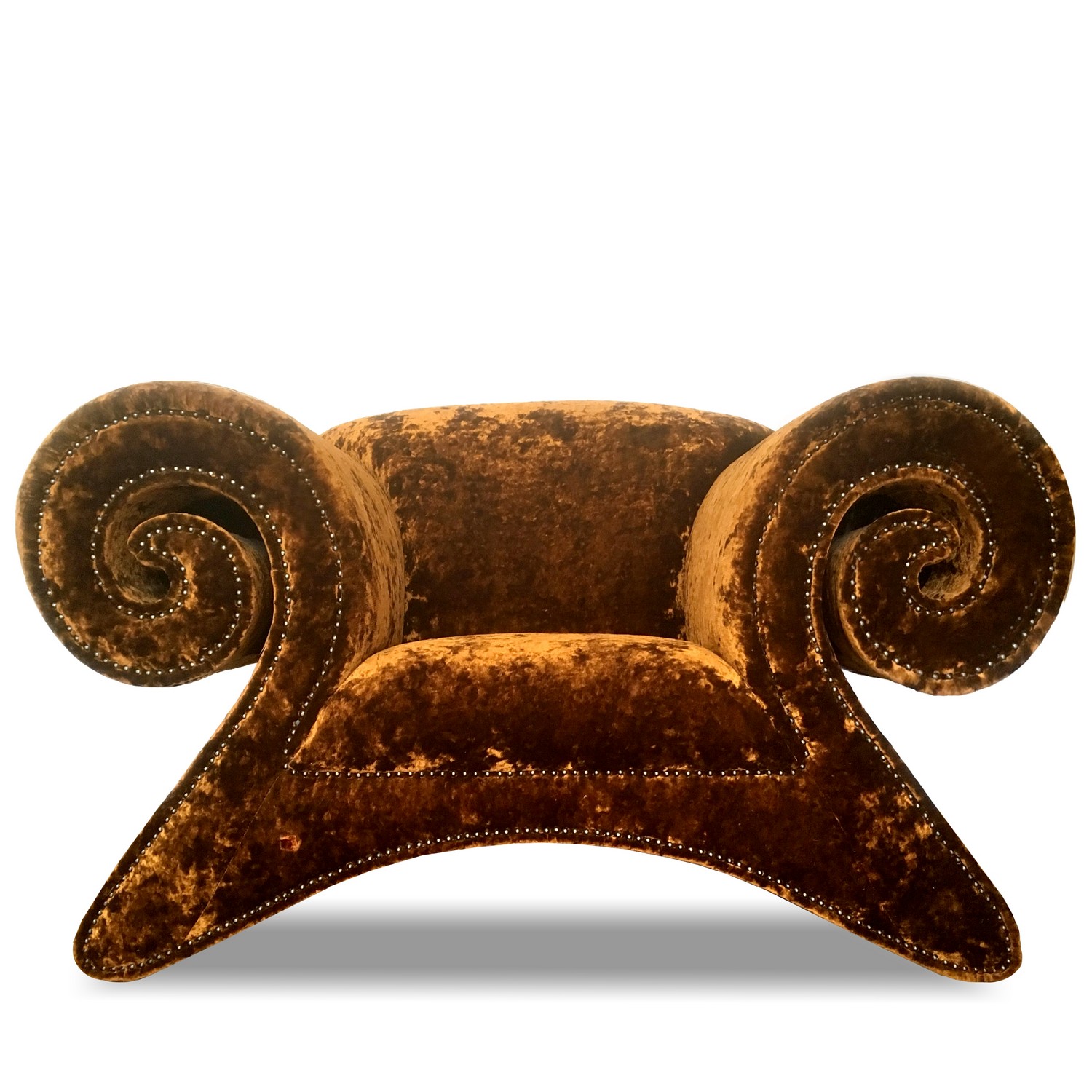 BRETZ Stuhl Mammut dunkles Gold-Bronze Sofasessel Designmöbel Bretz Stul Mammut gold