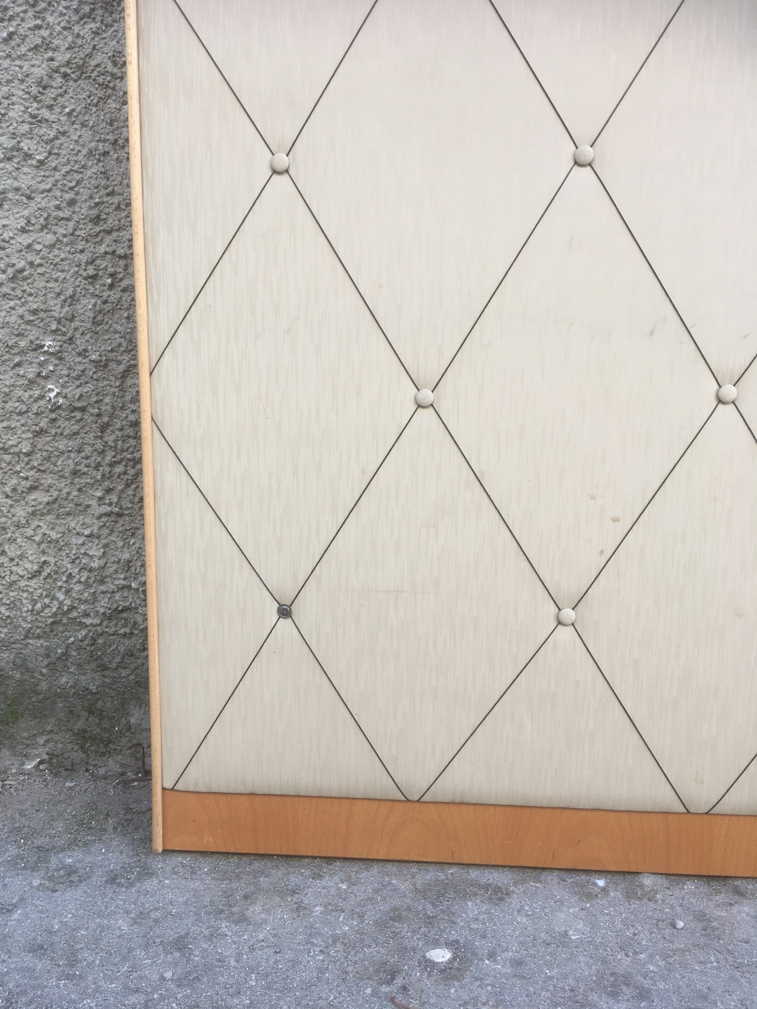 Garderobe Vintage Metallhaken gepolstert Wandgarderobe Creme Retro