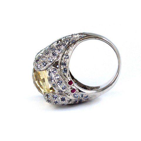 Silber 925 Ring Citrin