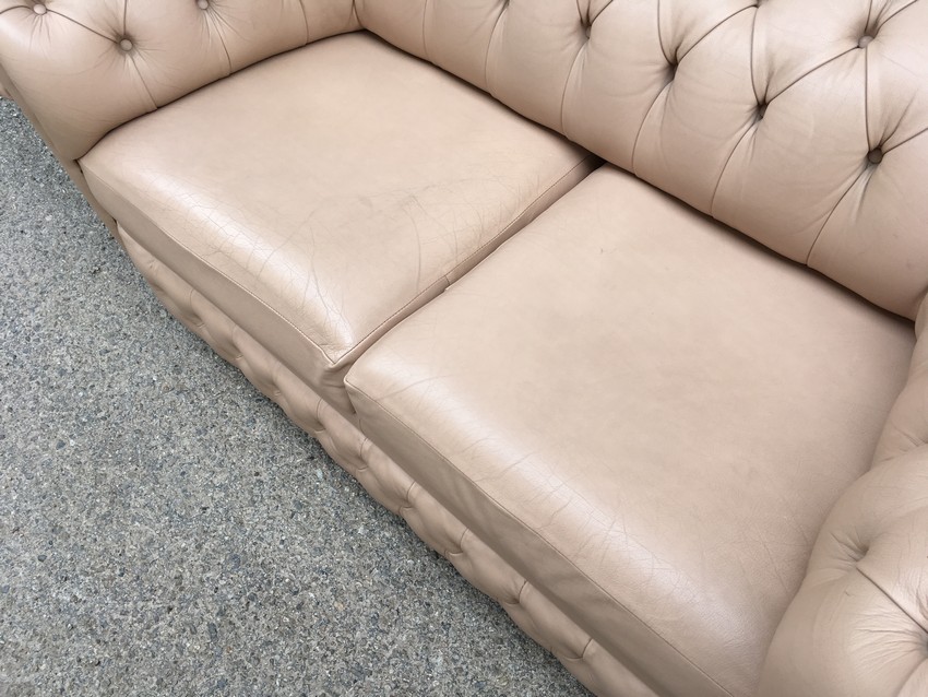 Chesterfield Ledersofa antik-stil