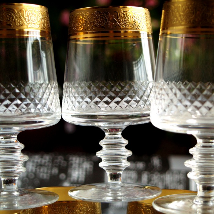 Goldrand Gläser Mindonborte