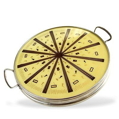 schöne Vintage Tortenplatte antik Tablett Glas Servierplatte gelb Shabby Chic schöne Vintage Tortenplatte antik Tablett Glas Servierplatte gelb Shabby Chic