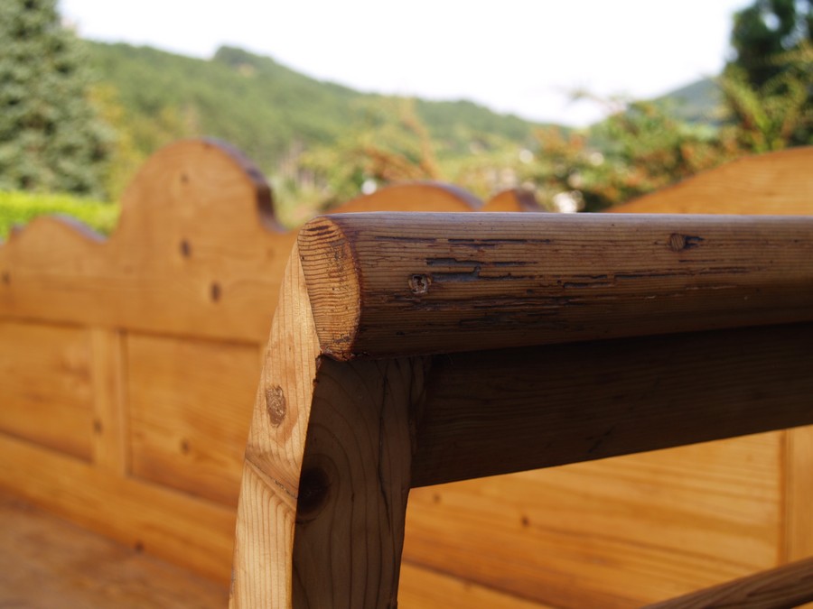 Vollholz Sitzbank antik