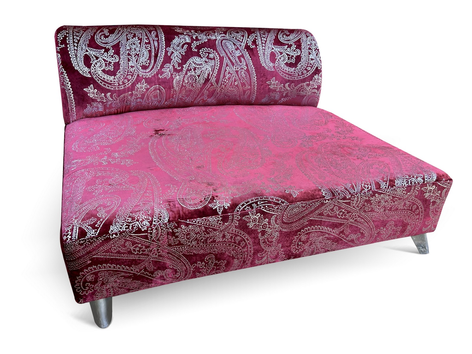 Bretz Sofa Designersofa Möbel Designklassiker silber rot rose Vintage Chill Loveseat